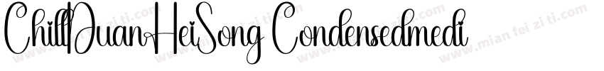 ChillDuanHeiSong Condensedmedium字体转换